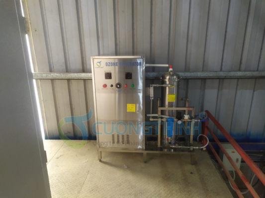 Lắp đặt máy ozone 130g xử lý khí thải tại nhà máy cám